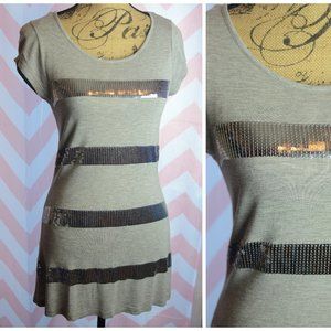 Kische Small Gray Career Work 100% Rayon Soft Top